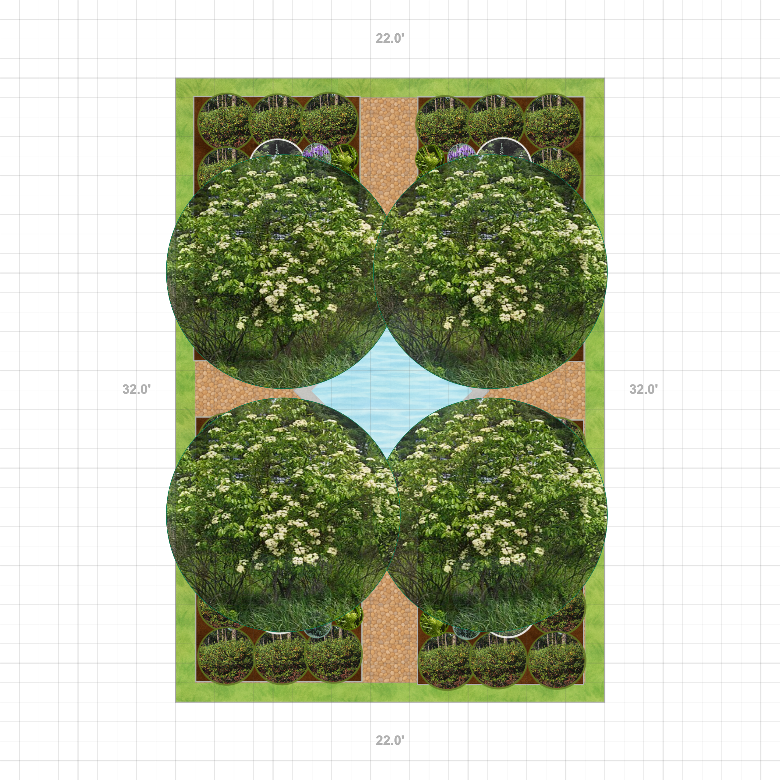 Formal Garden with Fountain Photo View